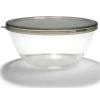 Gifi Saladier en verre 4L avec couvercle en plastique| Vaisselle Et Accessoires De Table