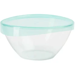 Gifi Saladier en verre Luminarc Keep'n Bowl couvercle vert Ø28cm| Vaisselle Et Accessoires De Table