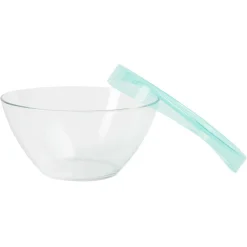 Gifi Saladier en verre Luminarc Keep'n Bowl couvercle vert Ø28cm| Vaisselle Et Accessoires De Table