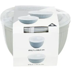 Gifi Saladier faïence x 2 avec couvercle plastique| Vaisselle Et Accessoires De Table