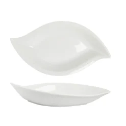 Vaisselle Et Accessoires De Table<Gifi Saladier forme feuille porcelaine uni blanc