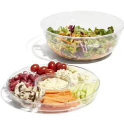 Vaisselle Et Accessoires De Table<Gifi Saladier fraîcheur multicompartiments transparent et vert