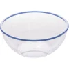 Gifi Saladier plastique transparent bordure coloré Ø28xH12,2cm| Vaisselle Et Accessoires De Table