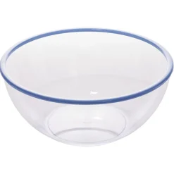 Gifi Saladier plastique transparent bordure coloré Ø28xH12,2cm| Vaisselle Et Accessoires De Table