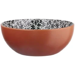 Gifi Saladier porcelaine porcelaine intérieur motif feuillage Ø23xH8,8cm| Vaisselle Et Accessoires De Table