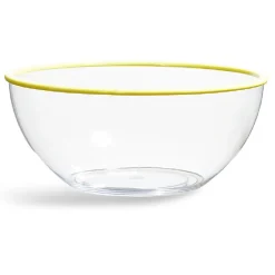 Gifi Saladier transparent au bord coloré| Vaisselle Et Accessoires De Table