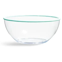 Gifi Saladier transparent au bord coloré| Vaisselle Et Accessoires De Table