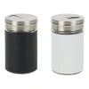 Gifi Salière et poivrière en verre et métal, set duo noir et blanc| Vaisselle Et Accessoires De Table