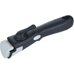 Cuisson<Gifi Sauteuse aluminium noir avec couvercle verre et poignée amovible Ø24cm