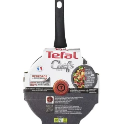 Cuisson<Gifi Sauteuse Tefal aluminium effet pierre avec couvercle Ø24cm