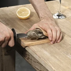 Préparation Culinaire<Gifi Service à huitres en inox et chêne 9 pièces