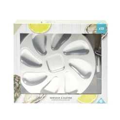 Vaisselle Et Accessoires De Table<Gifi Service à huitres en inox 13 pièces avec couteau/fourchettes/assiettes
