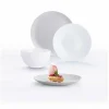 Gifi Service à vaisselle Diwali gris et blanc 16 pièces| Vaisselle Et Accessoires De Table