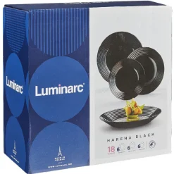 Vaisselle Et Accessoires De Table<Gifi Service à vaisselle Luminarc Harena noir 18 pièces