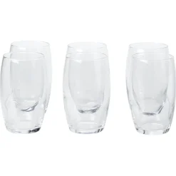 Gifi Service à verre transparent 18 pièces| Vaisselle Et Accessoires De Table