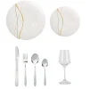 Vaisselle Et Accessoires De Table<Gifi Service de table motif doré argenté pour 6 personnes