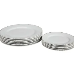 Vaisselle Et Accessoires De Table<Gifi Service vaisselle 12 pièces blanc décor filet doré