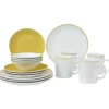 Vaisselle Et Accessoires De Table<Gifi Service vaisselle complet jaune et blanc 32 pièces