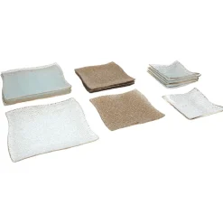 Gifi Service vaisselle doré transparent 18 pièces| Vaisselle Et Accessoires De Table