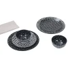 Gifi Service vaisselle en porcelaine 18 pièces motif graphique noir et blanc| Vaisselle Et Accessoires De Table