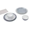 Vaisselle Et Accessoires De Table<Gifi Service vaisselle en porcelaine 18 pièces motif graphique bleu et blanc
