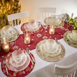 Gifi Service vaisselle en verre transparent| Vaisselle Et Accessoires De Table