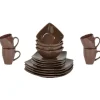 Vaisselle Et Accessoires De Table<Gifi Service vaisselle marron 16 pièces