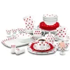 Vaisselle Et Accessoires De Table<Gifi Service vaisselle porcelaine rouge et blanc à pois