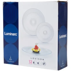 Gifi Service vaisselle transparent Louison Luminarc 12 pièces| Vaisselle Et Accessoires De Table