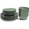 Gifi Service vaisselle vert 18pcs| Vaisselle Et Accessoires De Table