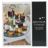 Vaisselle Et Accessoires De Table<Gifi Serviteur 2 niveaux verre transparent pailleté