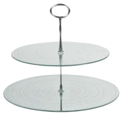Vaisselle Et Accessoires De Table<Gifi Serviteur 2 niveaux verre transparent pailleté