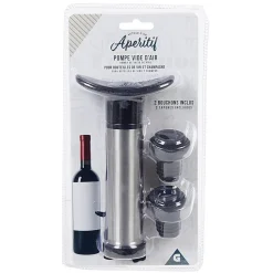 Gifi Set 1 pompe à vide + 2 bouchons à vin| Vaisselle Et Accessoires De Table
