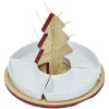 Gifi Set apéritif plateau bambou sapin Noël et coupelle x4| Vaisselle Et Accessoires De Table