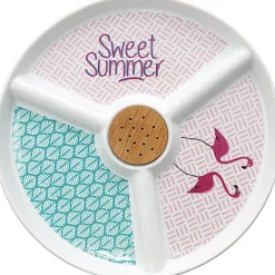 Gifi Set apéritif porcelaine design flamant rose| Vaisselle Et Accessoires De Table