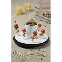 Vaisselle Et Accessoires De Table<Gifi Set apéritif tournant noir et blanc 24pcs