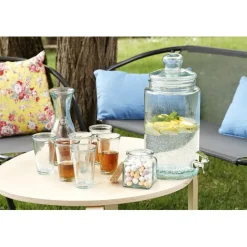 Gifi Set carafe et 6 verres transparents| Vaisselle Et Accessoires De Table