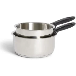 Cuisson<Gifi Set casserole inox x2 - Ø16cm et Ø18cm