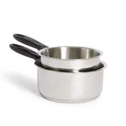 Cuisson<Gifi Set casserole inox x2 - Ø16cm et Ø18cm