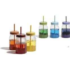 Vaisselle Et Accessoires De Table<Gifi Set de 6 bocaux et pailles multicolores