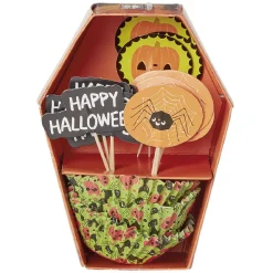 Cuisson<Gifi Set de caissettes à muffin + piques décor Halloween - 24 pièces