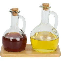 Vaisselle Et Accessoires De Table<Gifi Set huilier et vinaigrier en verre et bouchon bambou