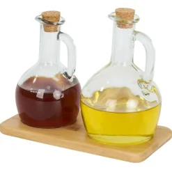 Vaisselle Et Accessoires De Table<Gifi Set huilier et vinaigrier en verre et bouchon bambou