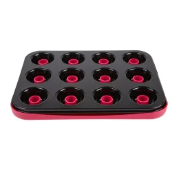Cuisson<Gifi Set moule à muffins avec fond amovible et plateau