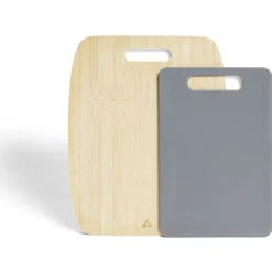 Préparation Culinaire<Gifi Set planche à découper x2 bambou et plastique