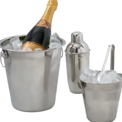Vaisselle Et Accessoires De Table<Gifi Set seau à glaces x2 avec shaker et pince inox 4 pièces