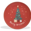 Gifi Sous assiette décoration rouge motif sapin "Merry Christmas"| Vaisselle Et Accessoires De Table