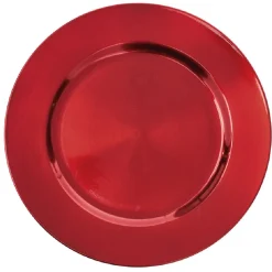 Gifi Sous assiette en plastique uni rouge| Vaisselle Et Accessoires De Table