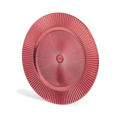 Vaisselle Et Accessoires De Table<Gifi Sous assiette rond strié rouge Ø33cm