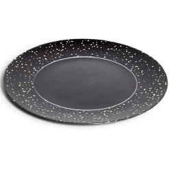 Gifi Sous assiette ronde noir et doré Ø33cm| Vaisselle Et Accessoires De Table